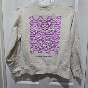 Beacon Threads Sweatshirt Womens Small Smiley Faces Long Sleeve